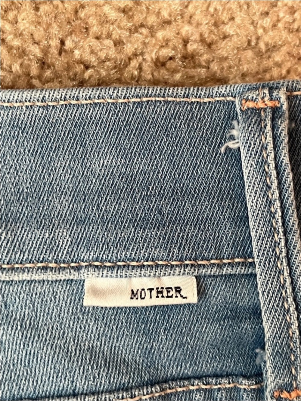 MOTHER Light Wash Cuffed Denim Shorts - Picture 9 of 9